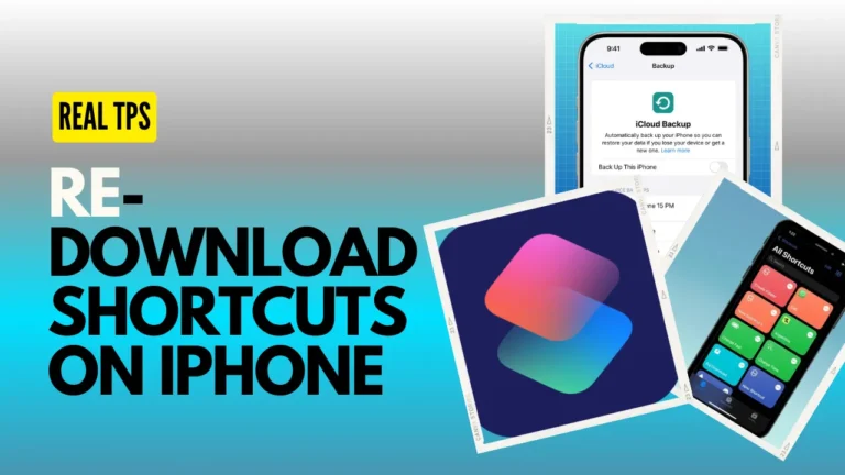 Redownload Shortcuts On iPhone