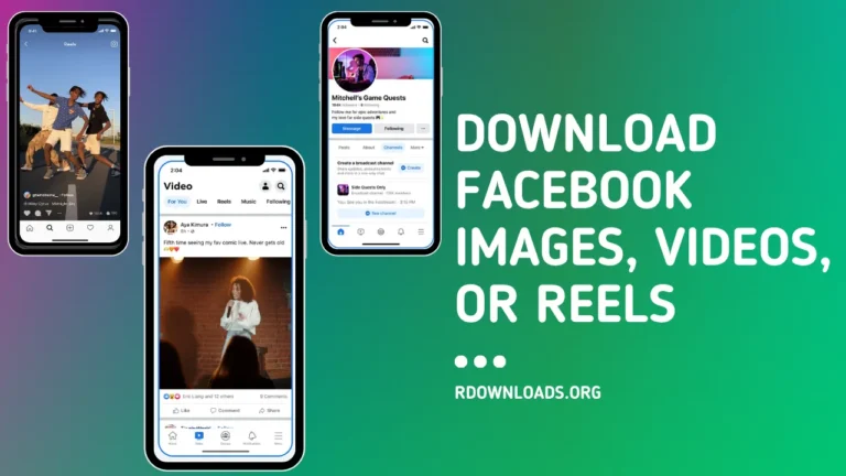 How to Download Facebook images, videos, or reels using the R Download Shortcut?