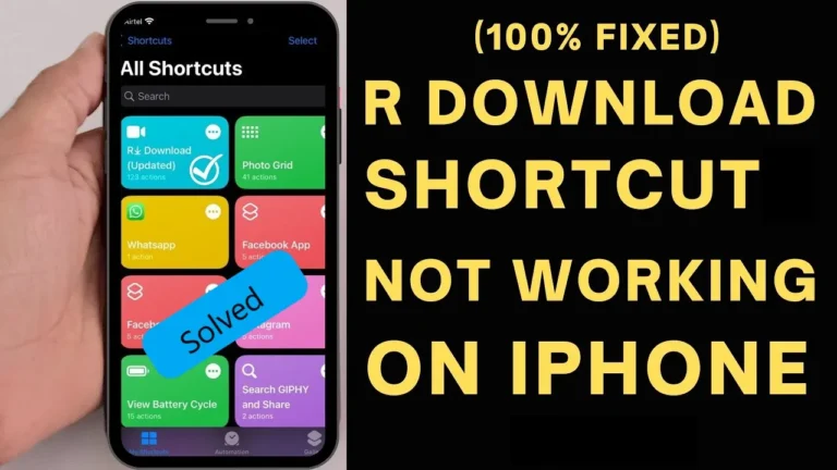 R Download Shortcut Not Working on iPhone